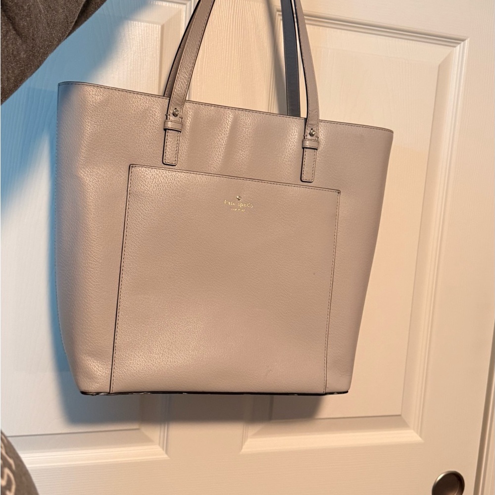 Kate Spade Light Gray Tote Bag